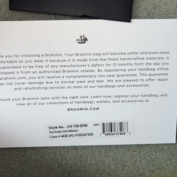 Brahmin Stacy royalty ombré Melbourne bag - Picture 7 of 13